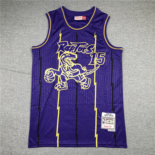 Men's Toronto Raptors Vince Carter 1998-99 Purple Hardwood Classics Swingman Jersey1