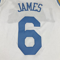 Men's Los Angeles Lakers LeBron James #6 White 2022/23 Swingman Jersey1 - Classic Edition