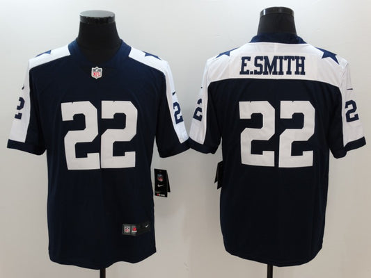 Men's Dallas Cowboys Emmitt Smith #22 Navy Alternate Fashion Game Jersey1