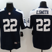 Men's Dallas Cowboys Emmitt Smith #22 Navy Alternate Custom1 Game Jersey1