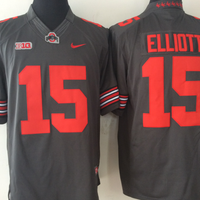 Men's Ohio State Buckeyes Ezekiel Elliott #15 Gray Player Game Jersey