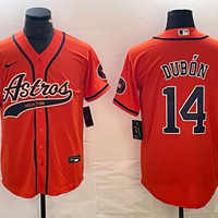 Men's Houston Astros Mauricio Dubon #14 Orange Player Jersey1 Joint Edition