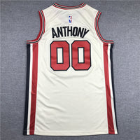 Men's Portland Trail Blazers Carmelo Anthony White Swingman Jersey1 City Edition