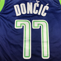 Men's Dallas Mavericks Luka Doncic #77 Blue Replica Jersey1