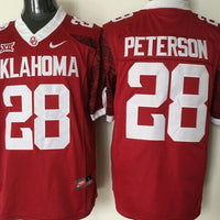 Men's Oklahoma Sooners Adrian Peterson #28 Crimson Player Jersey