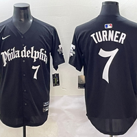Men's Philadelphia Phillies Trea Turner #7 Black Replica Player Jersey