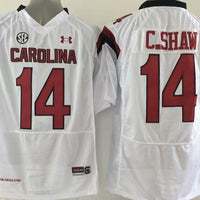 Men's South Carolina Gamecock Connor Shaw #14 White Player Game Jersey