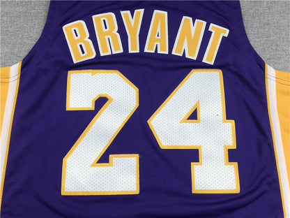 Men's Los Angeles Lakers Kobe Bryant Purple Hardwood Classics Authentic Jersey1