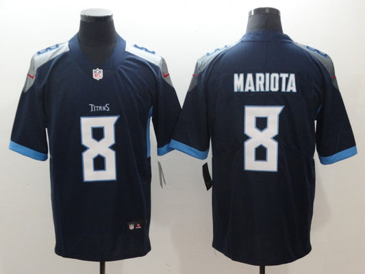Men's Tennessee Titans Marcus Mariota #8 Navy Game Jersey1