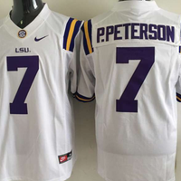 Men's LSU Tigers Patrick Peterson #7 White Player Game Jersey