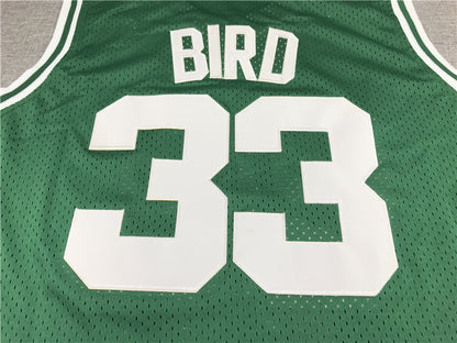 Men's Boston Celtics Larry Bird Green 1985-86 Hardwood Classics Swingman Jersey1