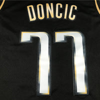 Men's Dallas Mavericks Luka Doncic #77 Swingman Player Jersey1 Black