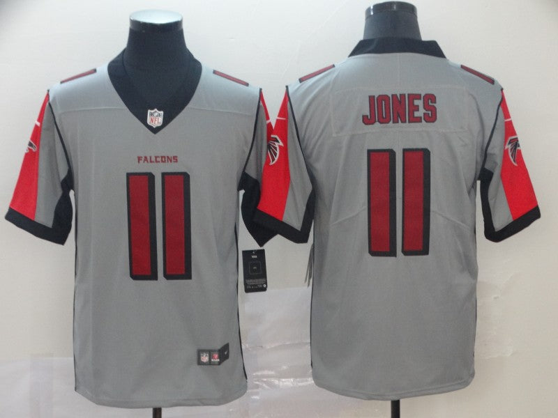 Men's Atlanta Falcons Julio Jones #11 Gray Inverted Legend Jersey1