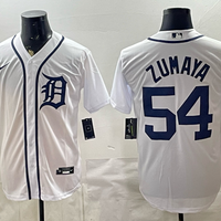 Men's Detroit Tigers Joel Zumaya #54 White Home Replica Jersey
