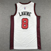 Men's Chicago Bulls Zach LaVine #8 White 2022/23 Swingman Jersey1 - City Edition