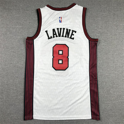 Men's Chicago Bulls Zach LaVine #8 White 2022/23 Swingman Jersey1 - City Edition