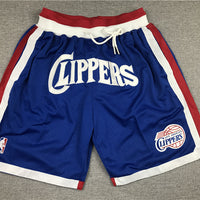 Men's LA Clippers 1984-85 Hardwood Classics Blue Basketball Shorts1