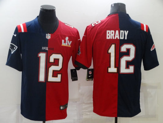 Men's New England Patriots Tom Brady #12 Navy/Red Game Jersey1
