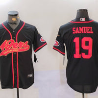 Men's San Francisco 49ers Deebo Samuel #19 Black Game Player Jersey1