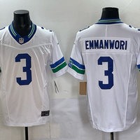 Men's Seattle Seahawks Nick Emmanwori #3 White Alternate Game Jersey