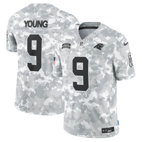 Men's Carolina Panthers Bryce Young #9 Arctic Camo 2024 Salute to Service Limited Jersey1
