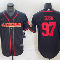 Men's San Francisco 49ers Nick Bosa #97 Black Joint Edition Player Jersey1