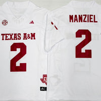 Men's Texas A&M Aggies Johnny Manziel #2 White Jersey