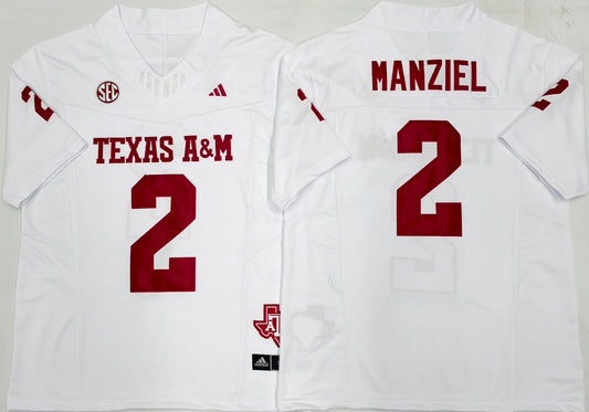 Men's Texas A&M Aggies Johnny Manziel #2 White Jersey