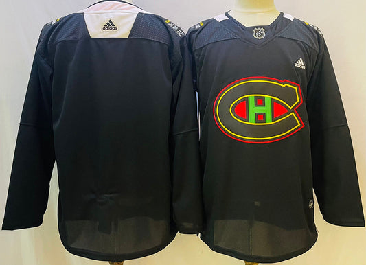 Men's Montreal Canadiens Black Blank Jersey1