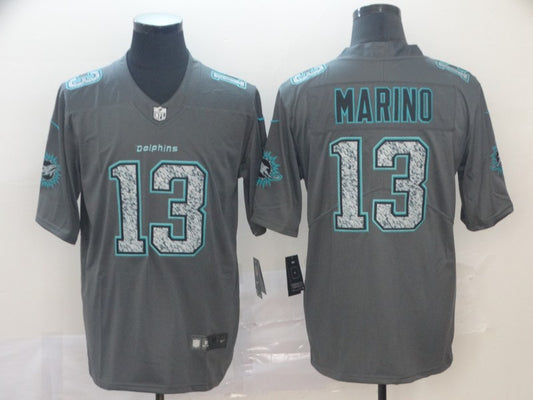 Men's Miami Dolphins Dan Marino #13 Gray Game Player Jersey1