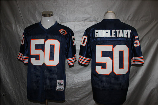 Men's Chicago Bears Mike Singletary Mitchell & Ness Navy Legacy Replica Jersey1