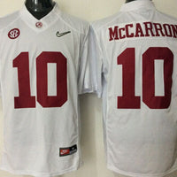 Men's Alabama Crimson Tide A.J. McCarron #10 White Player Game Jersey