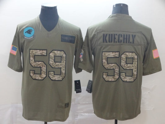 Men's Carolina Panthers Luke Kuechly #59 Brown Alternate Game Jersey1