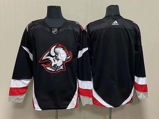 Men's Buffalo Sabres Black Alternate Premier Breakaway Blank Jersey1