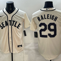 Men's Seattle Mariners Cal Raleigh #29 Cream Limited Player Jersey