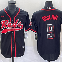 Men's Cincinnati Reds Matt McLain #9 Black Replica Player Jersey1 Joint Edition