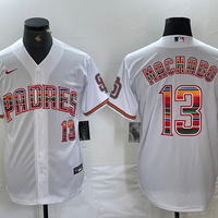 Men's San Diego Padres Manny Machado #13 White Limited Player Jersey1
