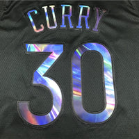 Men's Golden State Warriors Stephen Curry #30 NBA Black Fast Break Replica Jersey1