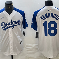 Men's Los Angeles Dodgers Yoshinobu Yamamoto #18 White Authentic Player Jersey1