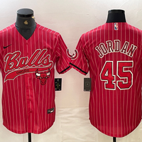 Men's Chicago Bulls Michael Jordan #45 Red Replica Player Jersey