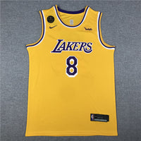 Men's Los Angeles Lakers Kobe Bryant #8-24 Yellow Swingman Player Jersey1