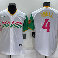 Men's San Diego Padres Blake Snell #4 White Stitched Jersey1