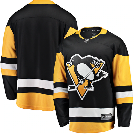 Men's Pittsburgh Penguins Fanatics Black Breakaway Home Blank Jersey