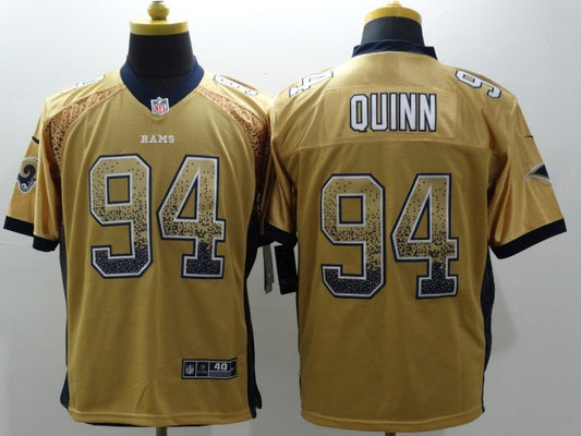 Men's Los Angeles Rams Robert Quinn #94 Yellow Game Jersey1