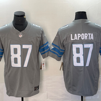 Sam LaPorta #87 Detroit Lions Gray Game Jersey - JerseysFreak