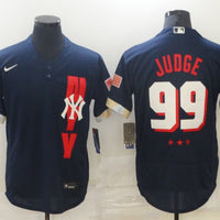 Men's New York Yankees Aaron Judge #99 Navy All Star Game Jersey1