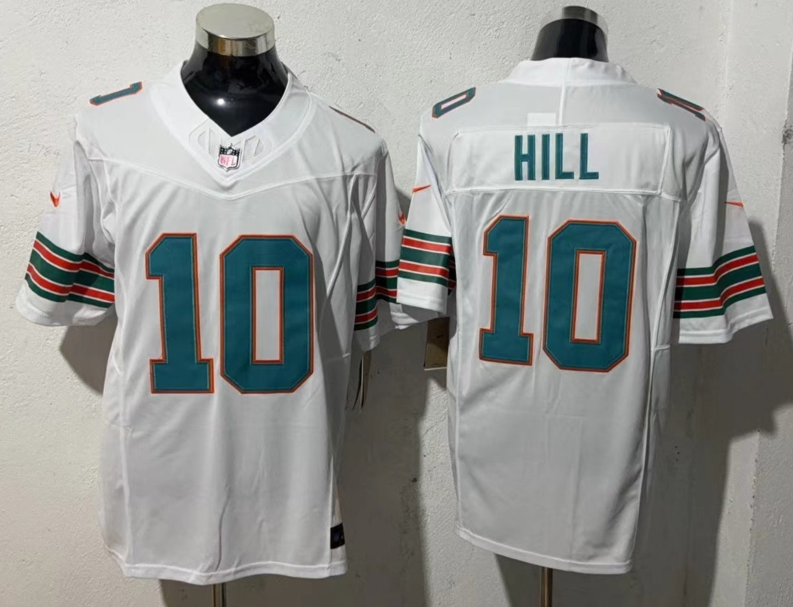 Men's Miami Dolphins Tyreek Hill #10 White Player Game Jersey