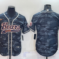 Men's Chicago Bears Grey Camouflage Blank Jersey1