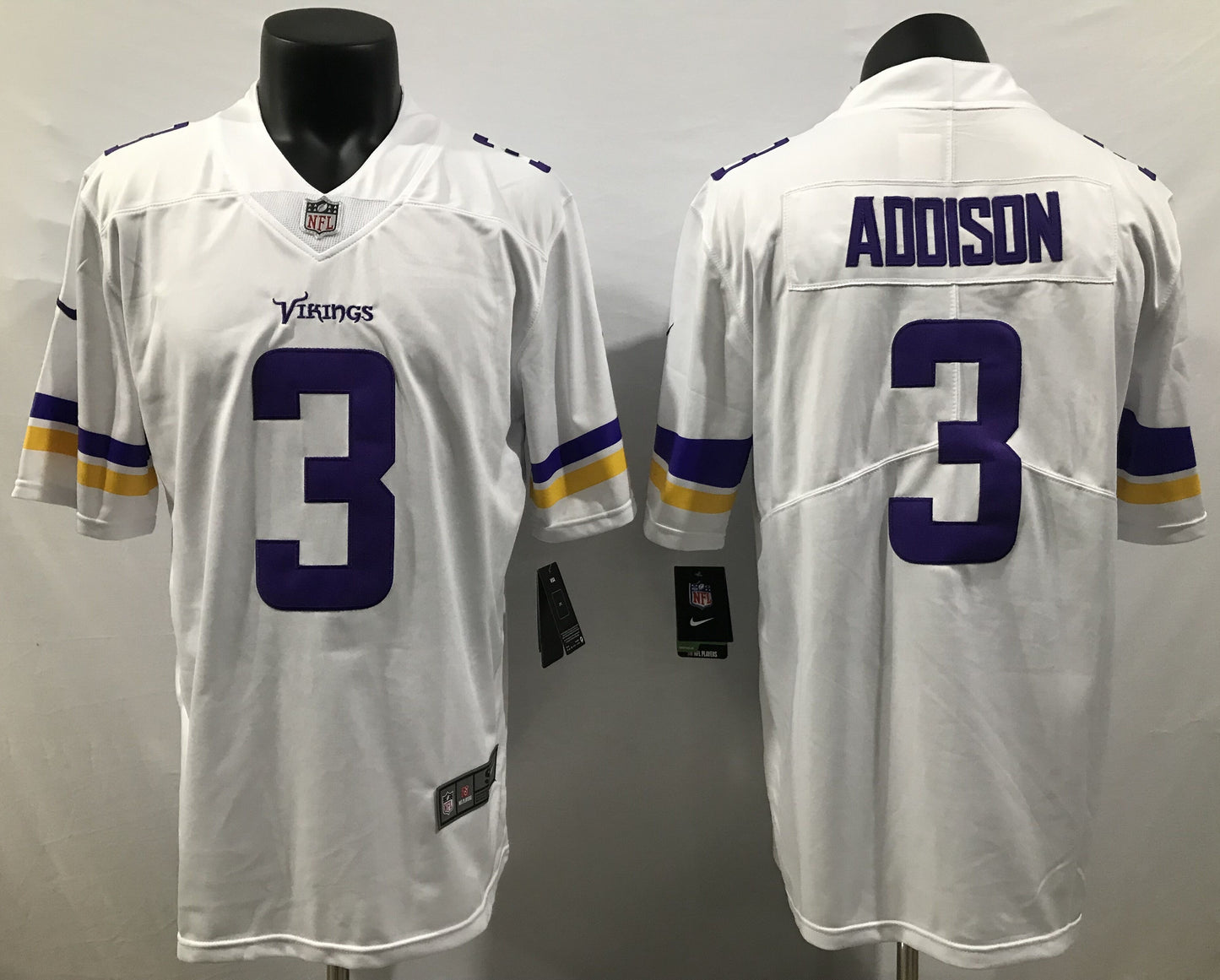 Men's Minnesota Vikings Jordan Addison #3 White Game Jersey