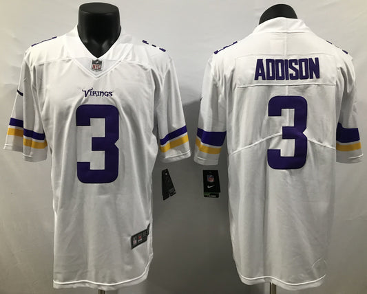 Men's Minnesota Vikings Jordan Addison #3 White Game Jersey